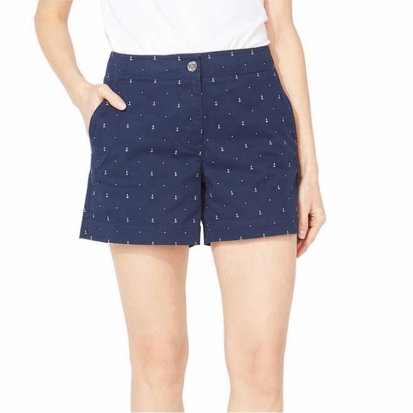 Nautica Signature Embroidered Shorts – Navy Blue | Women’s Size 10 - Picture 1 of 15